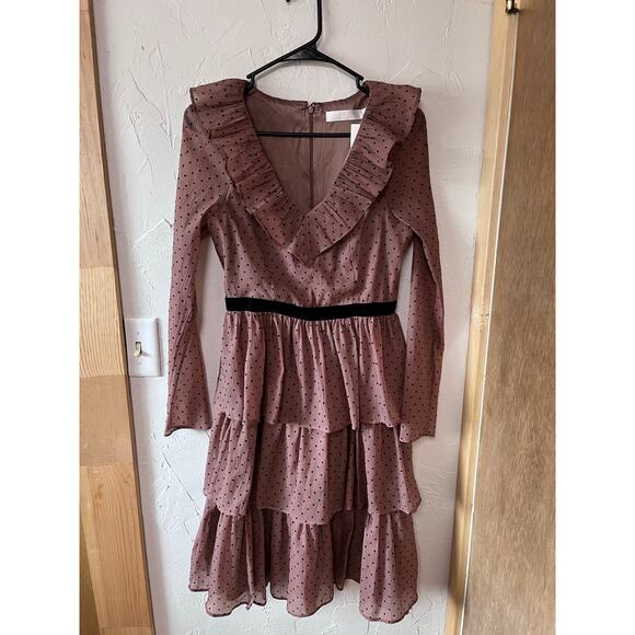 Rachel Parcell‎ Ruffle Tiered Midi Dress Sz 4 - Picture 2 of 8